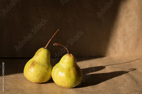 Still life of pears
