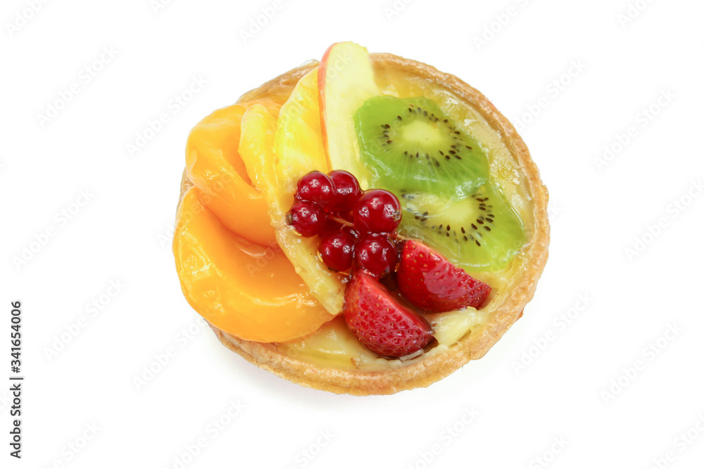 tartelette aux fruits sur un fond blanc tartelette aux fruits sur un fond blanc
