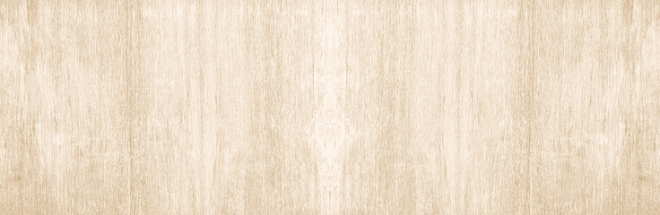 Wide Table top view of wood texture in beech white light panoramic background. Panorama Grey clean grain wooden floor birch panel backdrop concept with plain board pale detail streak for space clear.