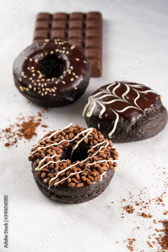 Black Donut with Traditional Recipe