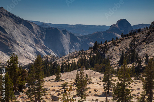 Southwest usa Yosemite National Park California valley pools mountains and forests.