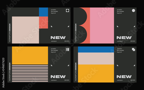 New Modernism Vector Poster Template Design
