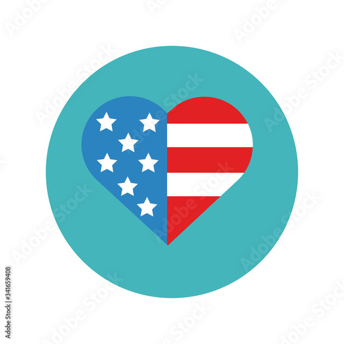 heart with usa flag block and flat style Free Download heart with usa flag block and flat style - GFXLoad