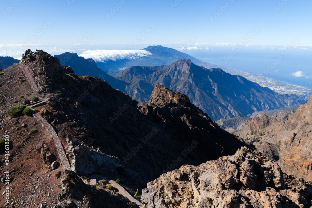 Paysage de montagne sur l'Ile de la Palma (Canaries)