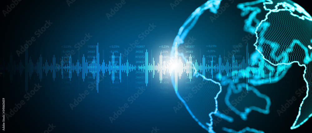 Naklejka premium sfondo, tecnologia, economia, mondiale