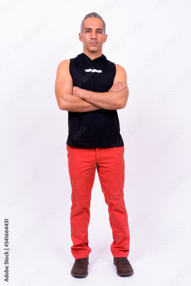 Portrait of Persian man ready for gym Portrait of Persian man ready for gym