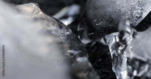 MELTING ICE MACRO PHOTOGRAPHY