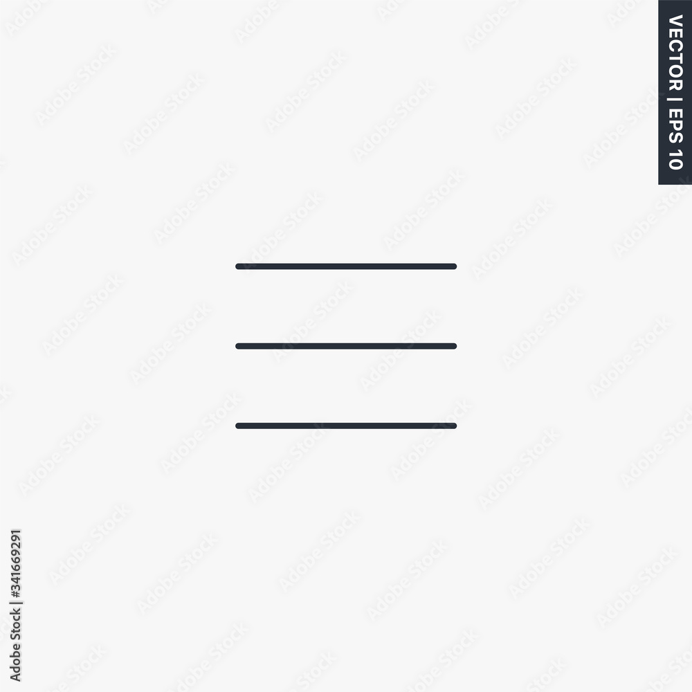 Menu, linear style sign for mobile concept and web design Menu, linear style sign for mobile concept and web design