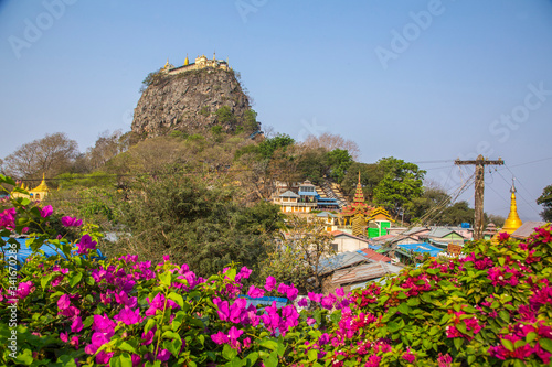 The top of famous Mount Popa, Myanmar photo