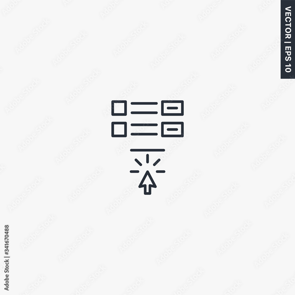 Online survey, linear style sign for mobile concept and web design Online survey, linear style sign for mobile concept and web design