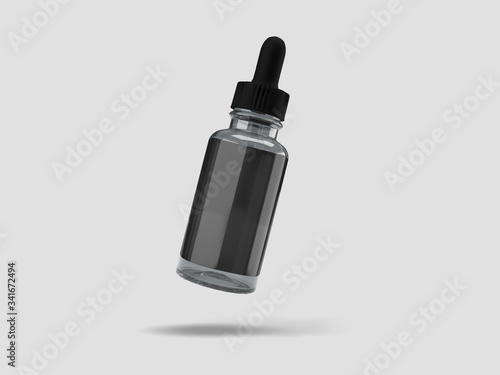 Dropper Bottle Mockup 3D Rendering  Design