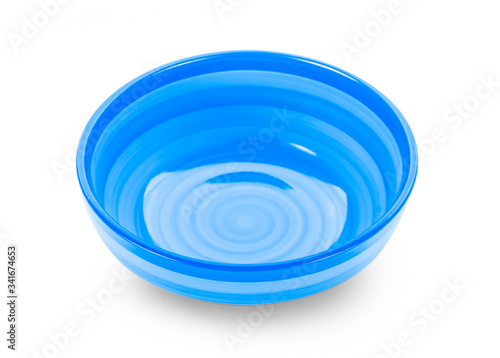 empty color bowl on white background