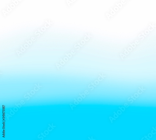 Sky light blue faded texture, background and wallpaper. Horizontal composition. Blue radial gradient effect for your graphic design, banner, summer or aqua poster.Blurred turquoise water backdrop