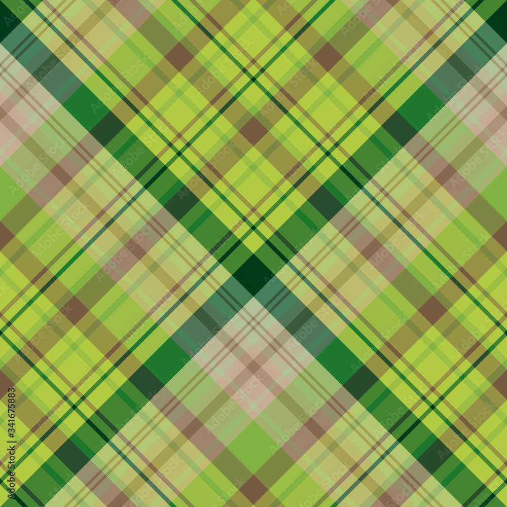 Seamless pattern in interesting great green and brown colors for plaid, fabric, textile, clothes, tablecloth and other things. Vector image. 2 Seamless pattern in interesting great green and brown colors for plaid, fabric, textile, clothes, tablecloth and other things. Vector image. 2