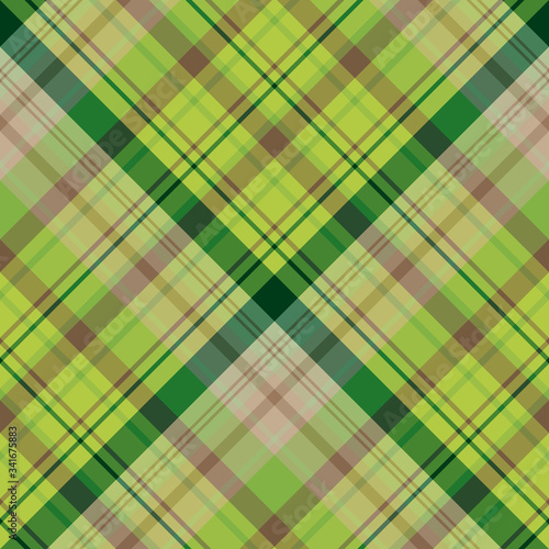 Wallpaper Mural Seamless pattern in interesting great green and brown colors for plaid, fabric, textile, clothes, tablecloth and other things. Vector image. 2 Torontodigital.ca