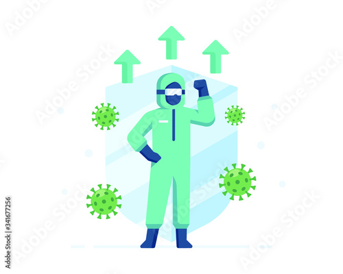 A Medical Officer Wears Personal Protective Equipment To Protect Himself From Coronavirus Transmission