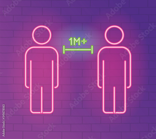 neon 2019 ncov outbreak pandemic, social distancing precaution