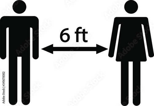 social distance 6 ft