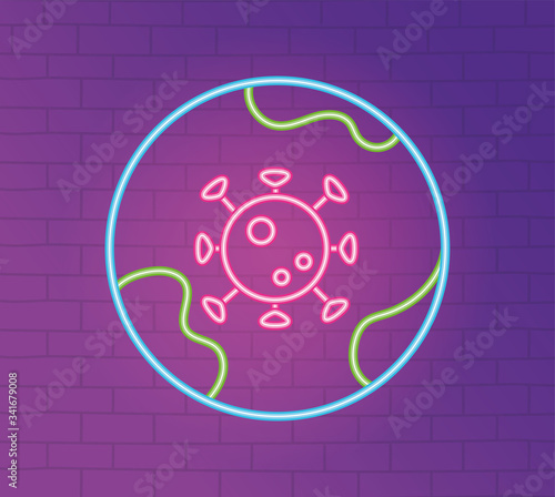 neon 2019 ncov outbreak pandemic, world spread disease coronavirus