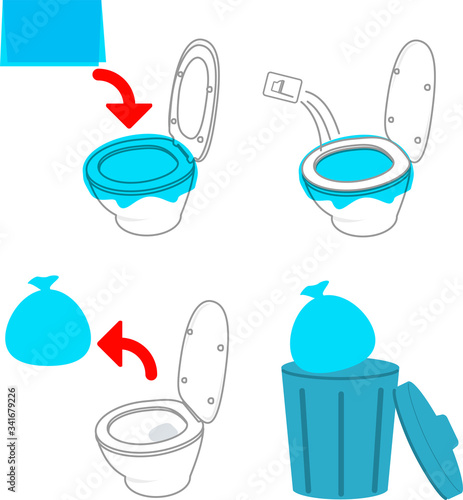 災害時等　簡易トイレの説明（凝固剤Ver）