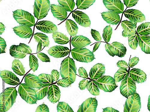 Leaves Seamless Pattern.