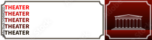 Web banner with city culture entertaining landmark