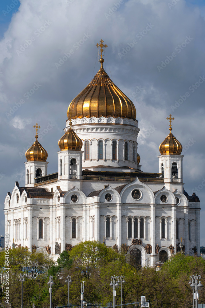 Symbol of Russia. Cathedral of Christ the Saviour (Khram Khrista Spasitelya). Moscow.