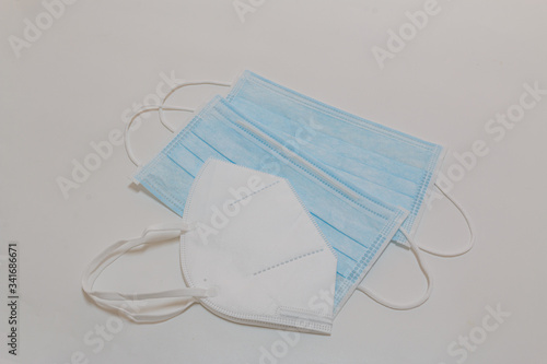 Protection respirator for Filter face mask,safeguard With two types on white background