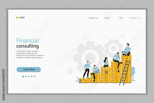 Successful investor or entrepreneur. Financial consulting, investment and savings. Modern vector illustration.