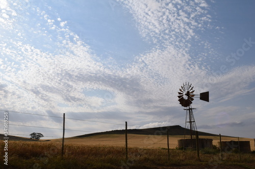 Beautiful view west windmill in Kruger National Park, Southafrica