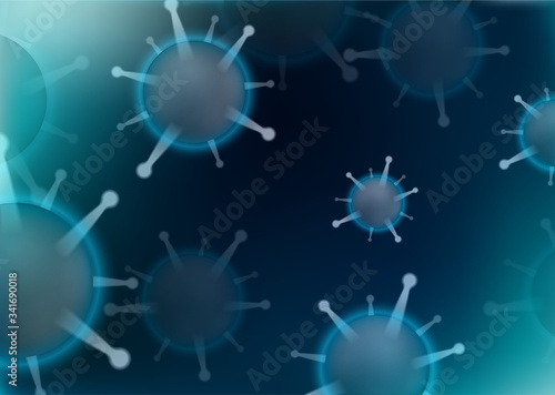Coronavirus floating in cellular environment