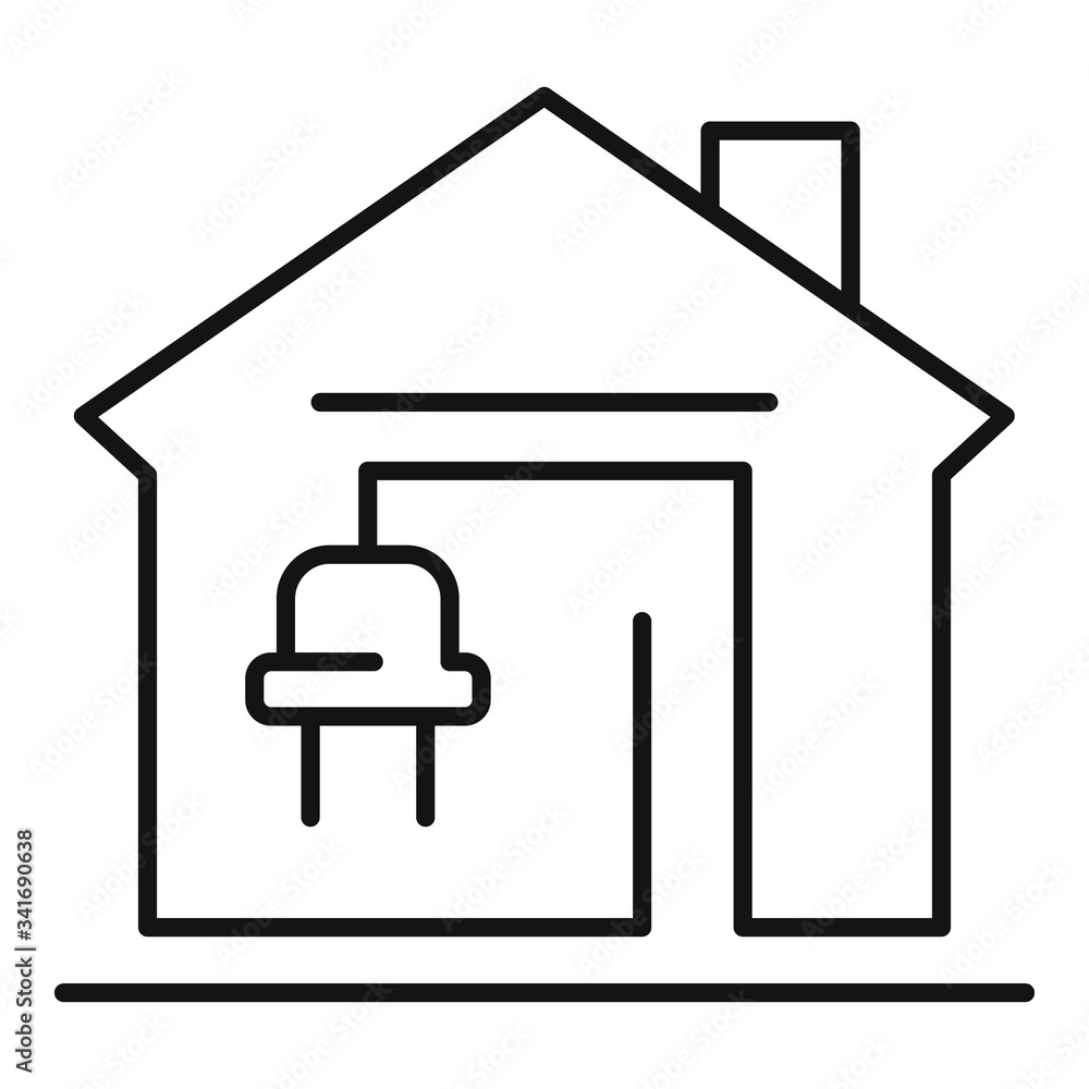 Autonomous home icon. Outline autonomous home vector icon for web design isolated on white background Autonomous home icon. Outline autonomous home vector icon for web design isolated on white background