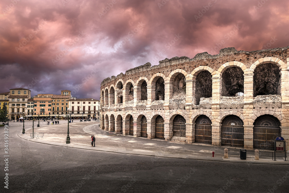 The arena in heart of Verona