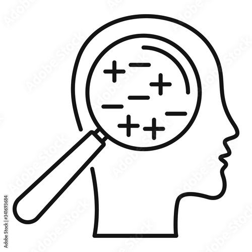 Anxiety bipolar disorder icon. Outline anxiety bipolar disorder vector icon for web design isolated on white background