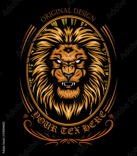 THE lion illustration - lion logo