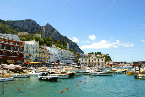 Wyspa Capri port łodzie Włoch 
