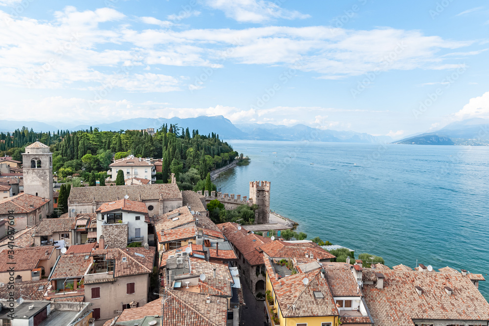  harbor of Sirmione from the tower of Scaliger castle