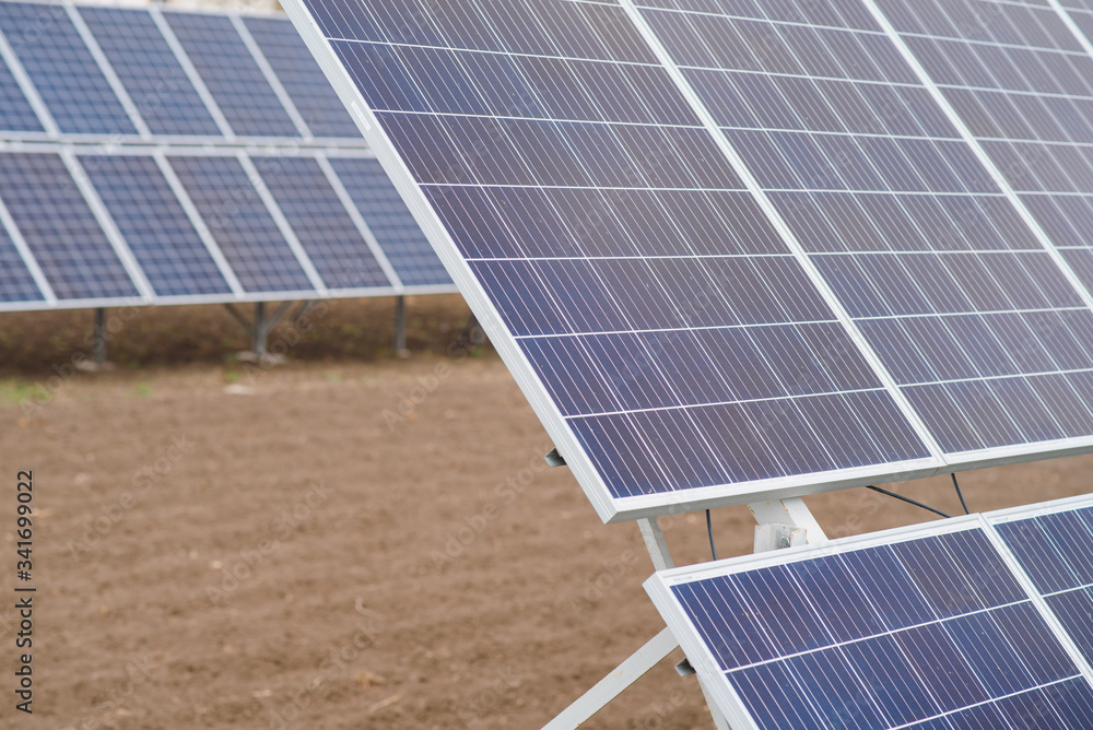 Solar panel produces green, environmentally friendly energy from the sun. Solar panel produces green, environmentally friendly energy from the sun.