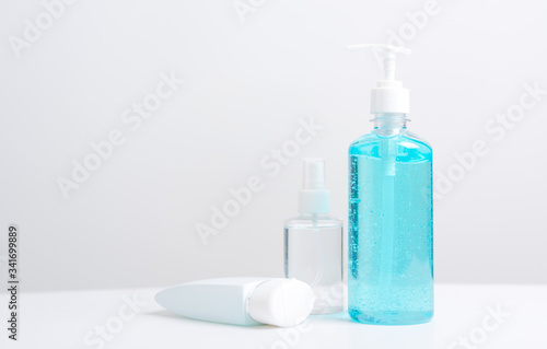 alcohol gel pump and spray bottle for washing hand