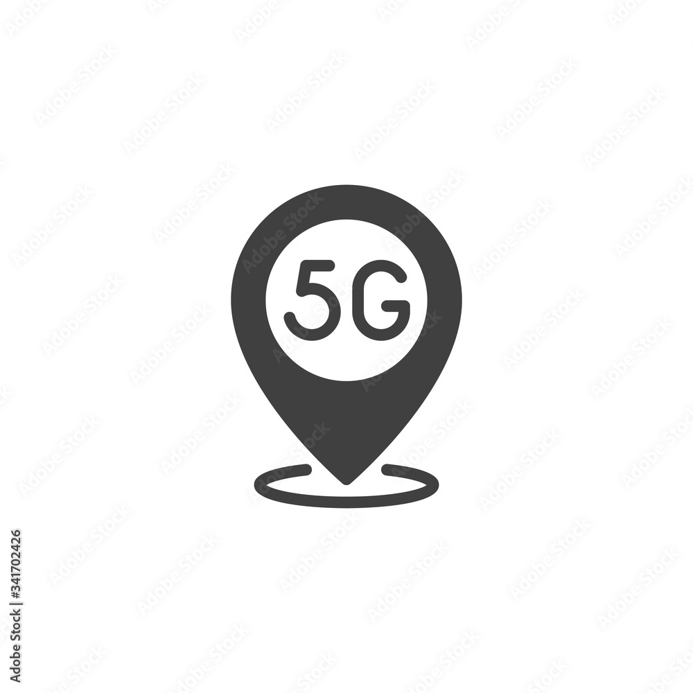 5G internet access point vector icon. filled flat sign for mobile concept and web design. 5G location pin glyph icon. Symbol, logo illustration. Vector graphics 5G internet access point vector icon. filled flat sign for mobile concept and web design. 5G location pin glyph icon. Symbol, logo illustration. Vector graphics