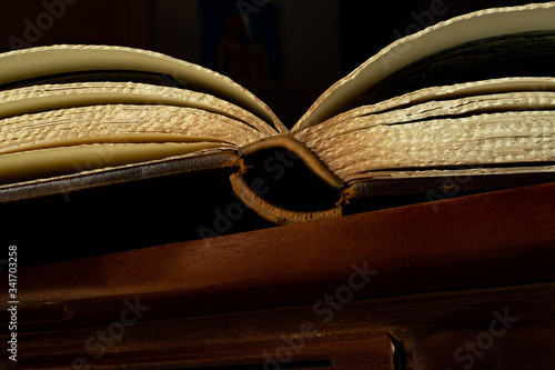 Old book on a table
