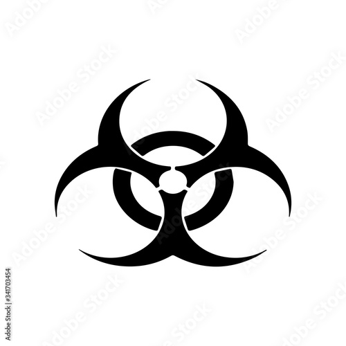 Biohazard Warning Symbol isolated on white background.