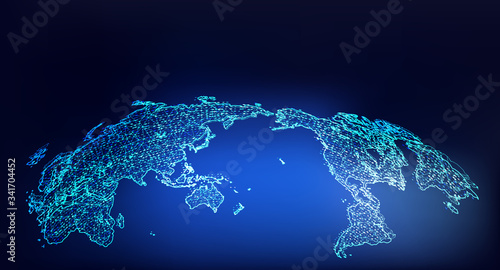 世界地図とネットワークビジネスイメージ