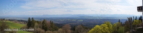 Fototapeta Naklejka Na Ścianę i Meble -  Alpenpanorama vom Hohenpeißenberg