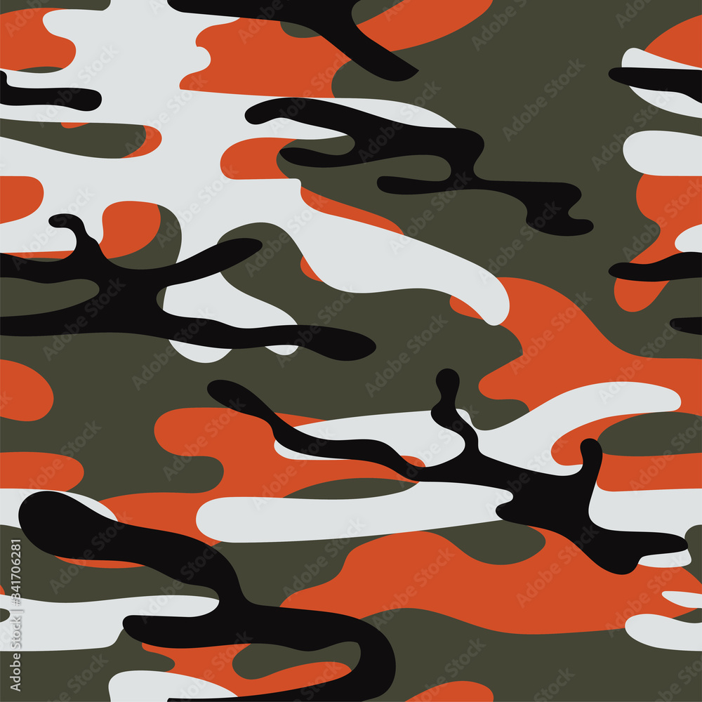 Military camouflage seamless pattern. Khaki texture. Trendy background. Abstract color vector illustration. For design wallpaper, wrapping paper, fabric. Military camouflage seamless pattern. Khaki texture. Trendy background. Abstract color vector illustration. For design wallpaper, wrapping paper, fabric.