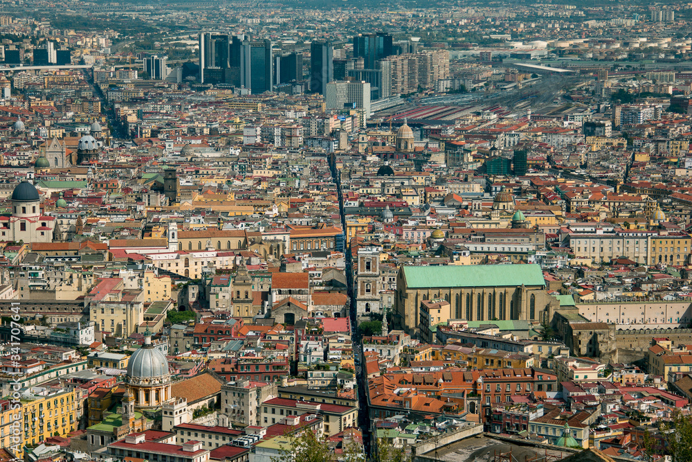 Beautiful panorama at Naples Italy