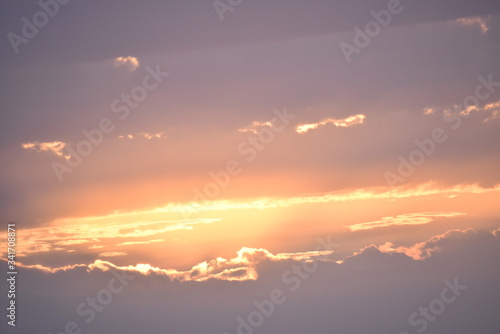 Dramatic sunrise in a abstract nature background.
