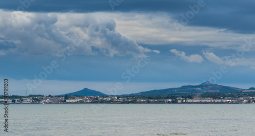 Canvas Print view of the sea and clouds Sandymount Dublin bay
