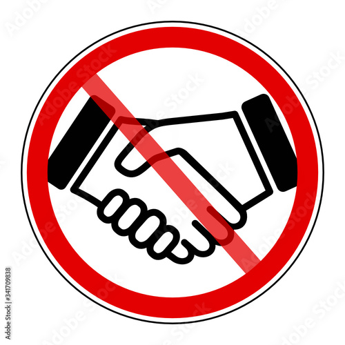 znak uścisk dłoni zabroniony