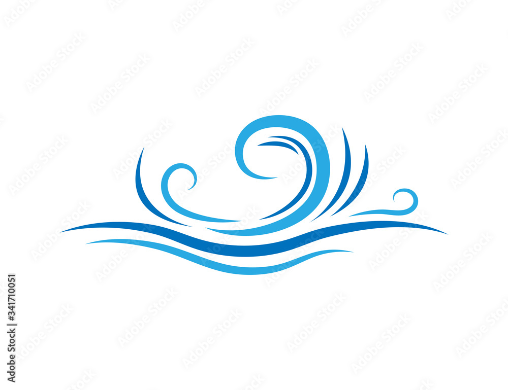 Blue water fluid wave icon object element vector isolated on white background Blue water fluid wave icon object element vector isolated on white background